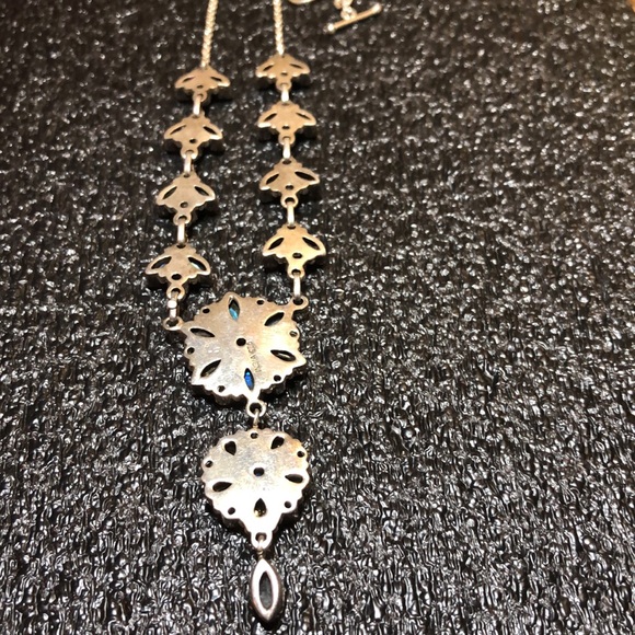 Lavaliere Sterling Labradorite, Citrine, Pearls Necklace - Picture 13 of 14